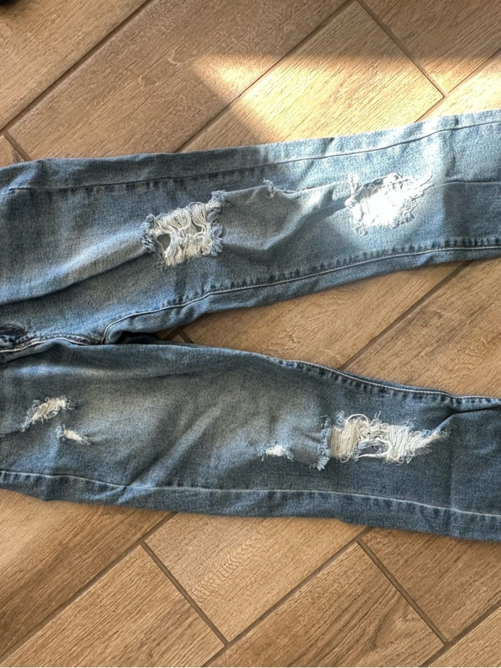 Skinny Distressed Blue Women's Jeans